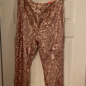 Sequin skinny pants